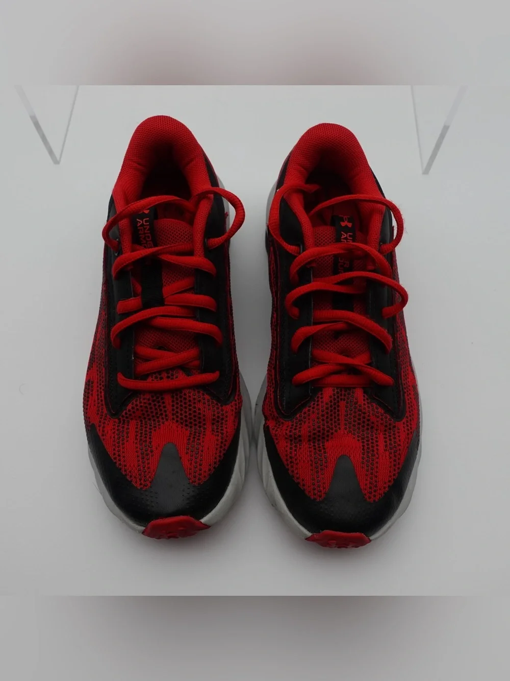 Under Armour Kids Charged Scramjet 4 Boy Size 4 Y Shoes Red Running Athletic